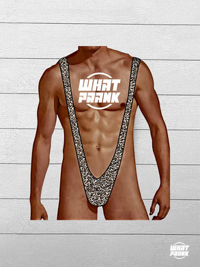 WhatPrank.com Borat Inspired Man Thong Gag Gift - Leopard Print