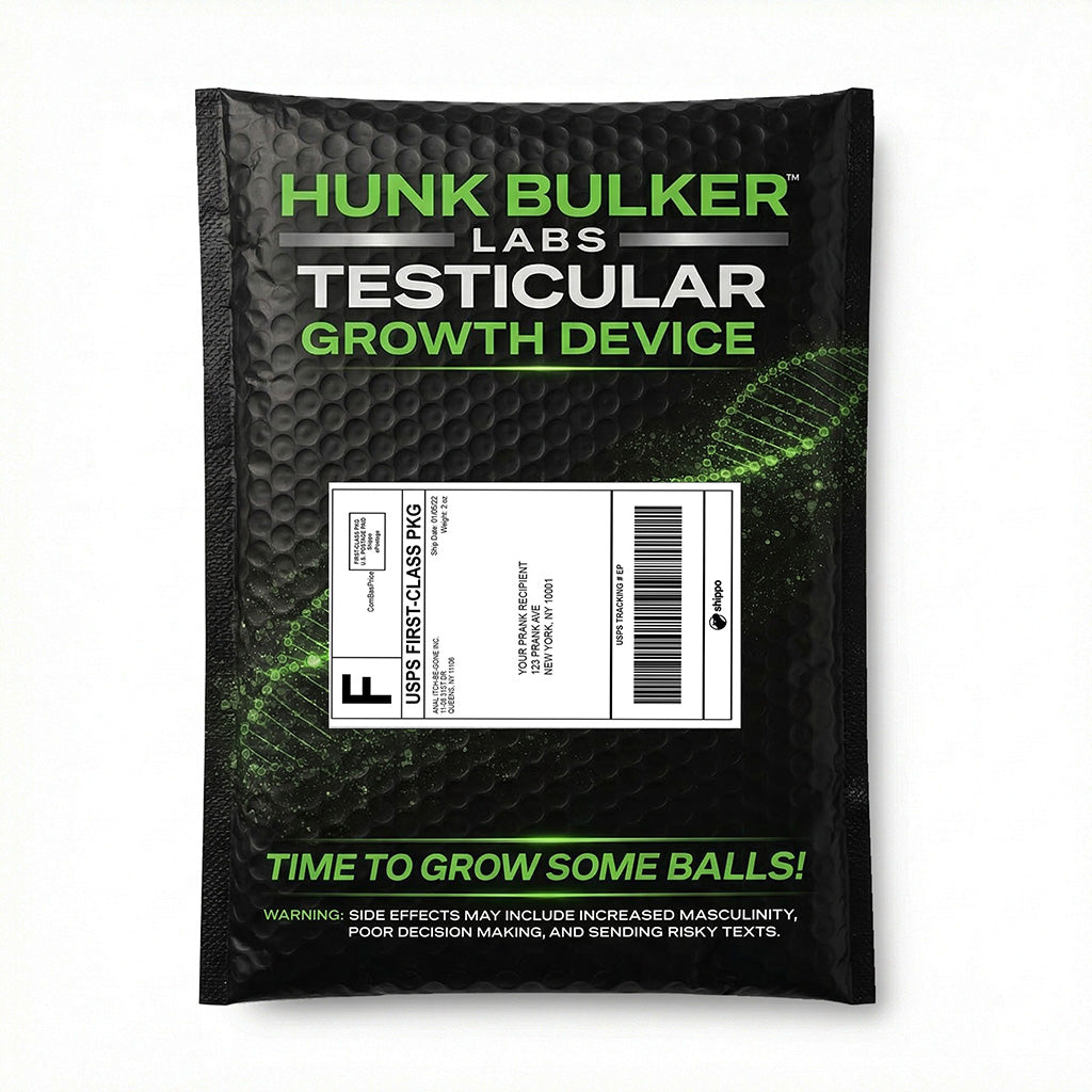 Hunk Bulker Testicular Growth Mail Prank
