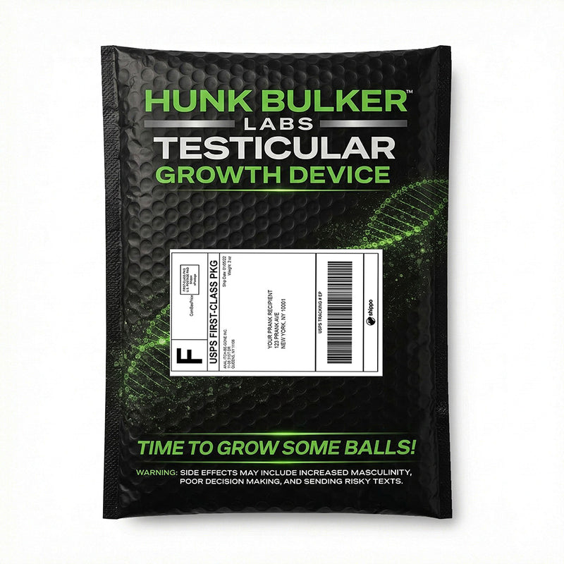 Hunk Bulker Testicular Growth Mail Prank