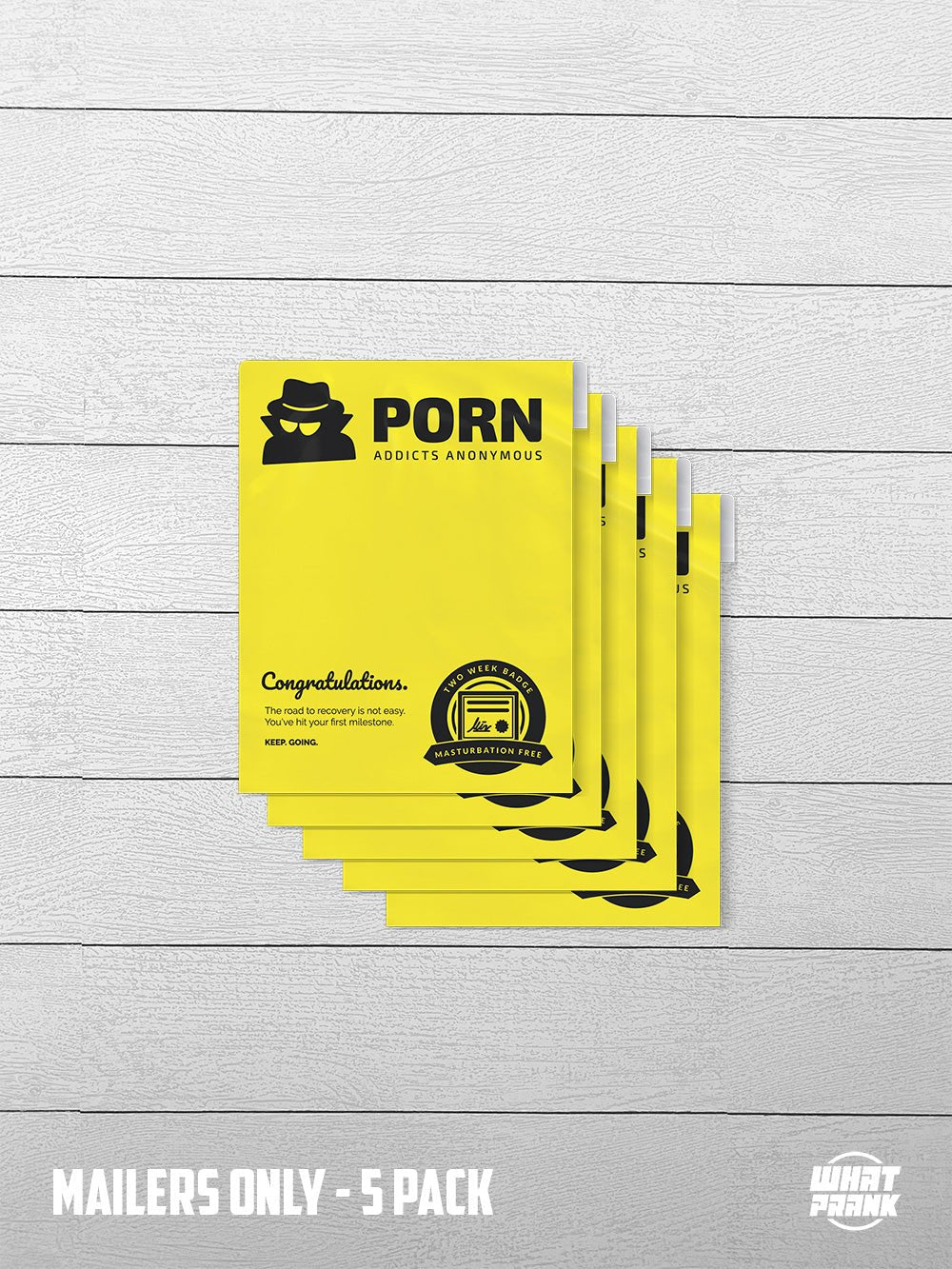 Porn Addicts Anonymous - Individual Mailers | What Prank