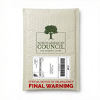 Council for Unkempt Lawns Warning Mail Prank