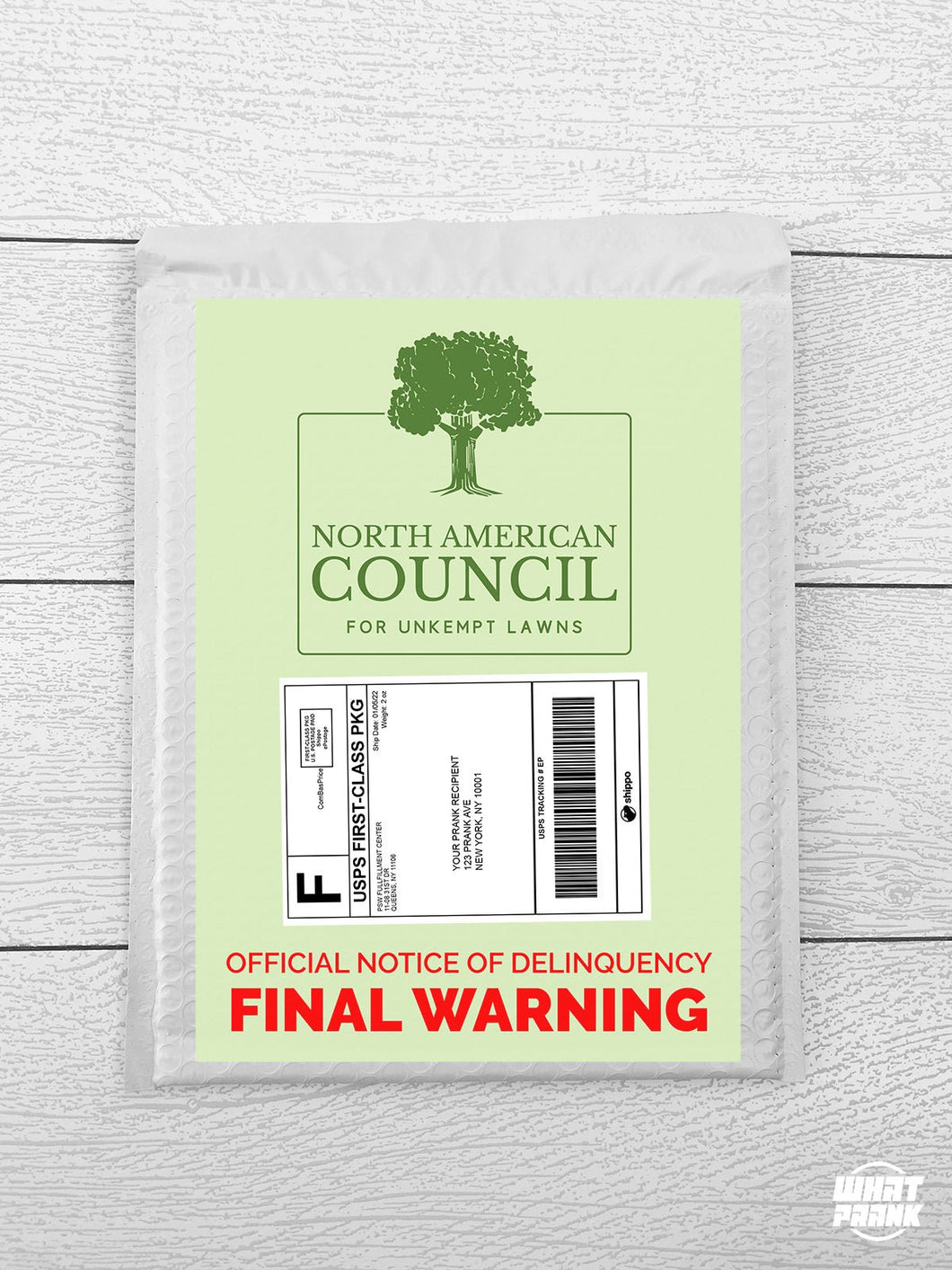 Council for Unkempt Lawns Final Warning |  | Mail Prank | What Prank